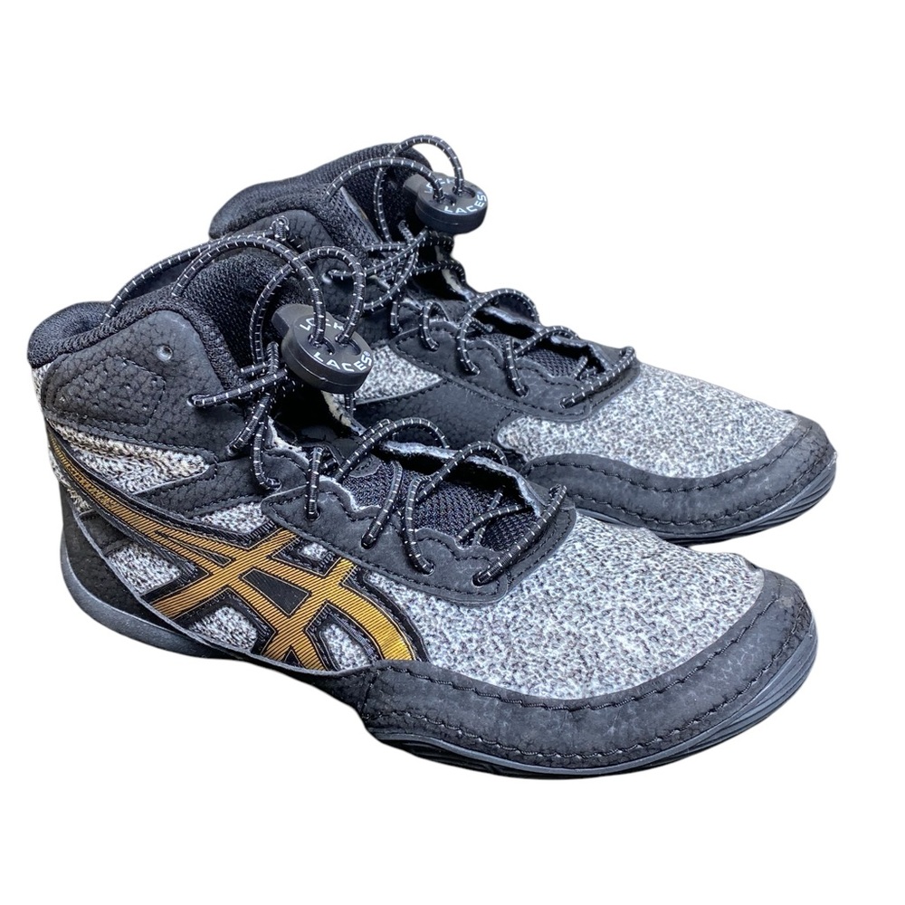 Asics MATFLEX 6 GS Shoes White/Rich Gold Size 1